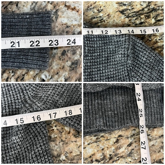 Michael Kors Gray Wool Cardigan Womens Crochet Chunky Granola Girl Soft Prep XS - Picture 6 of 10